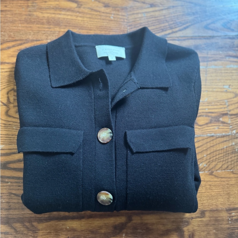 Sezane Betty Cardigan Black Sz Small